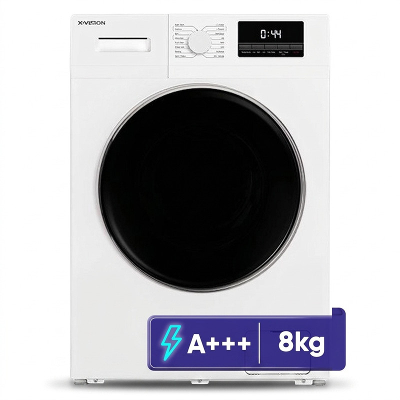 ماشین لباسشویی 8 کیلویی ایکس ویژن TG82 رنگ سفید