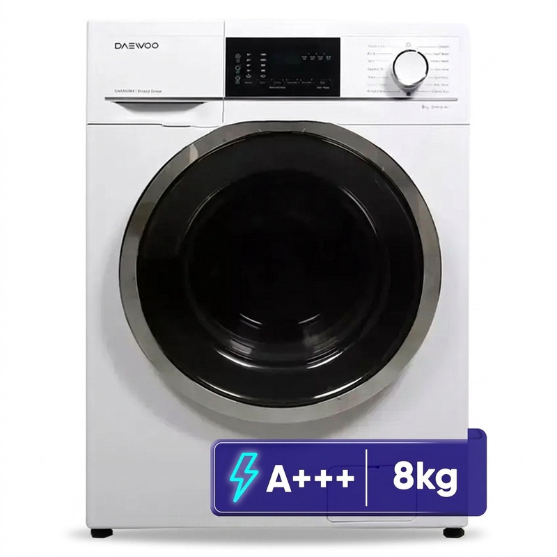 ماشین لباسشویی 8 کیلویی دوو LM840 رنگ سفید