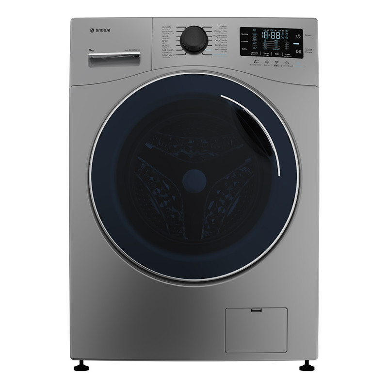 ماشین لباسشویی 9 کیلویی اسنوا SNW-9050 رنگ سیلور