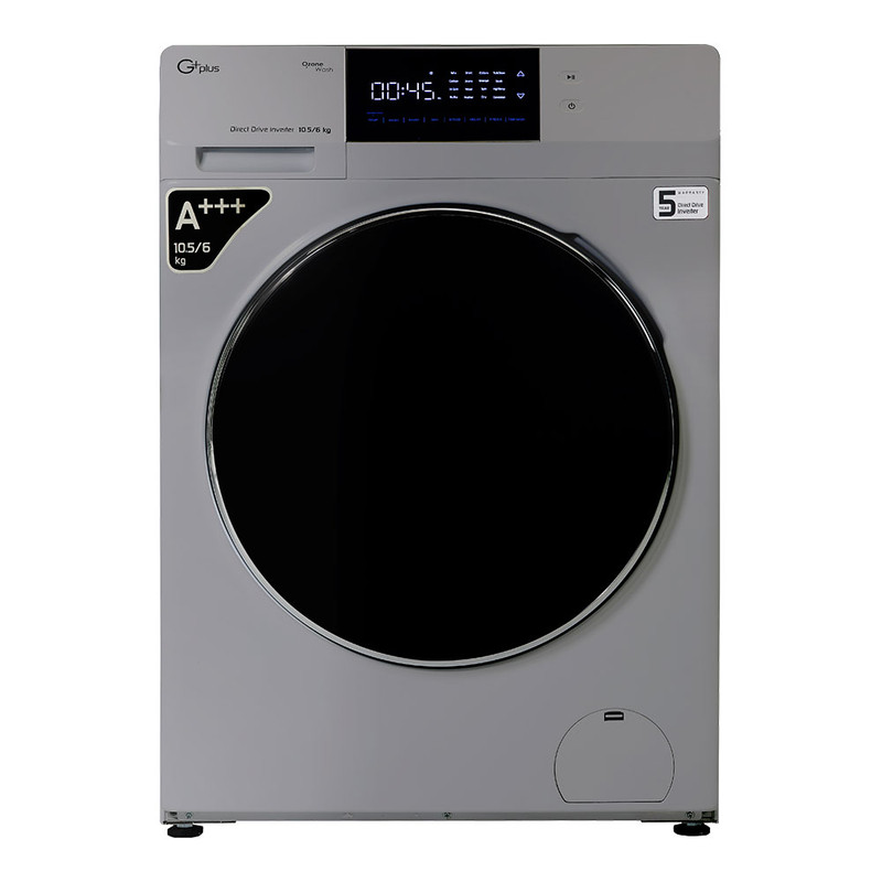 ماشین لباسشویی 10.5 کیلویی جی پلاس GWM-PD106 رنگ سیلور