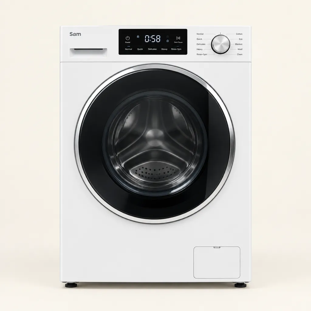ماشین لباسشویی 8 کیلویی اتوماتیک سام مدل BL-Q1465W-سفید