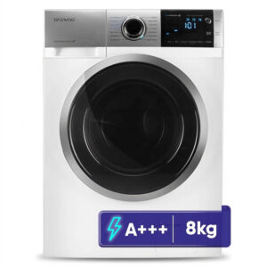 ماشین لباسشویی 8 کیلویی دوو LM850 رنگ سفید پنل سفید