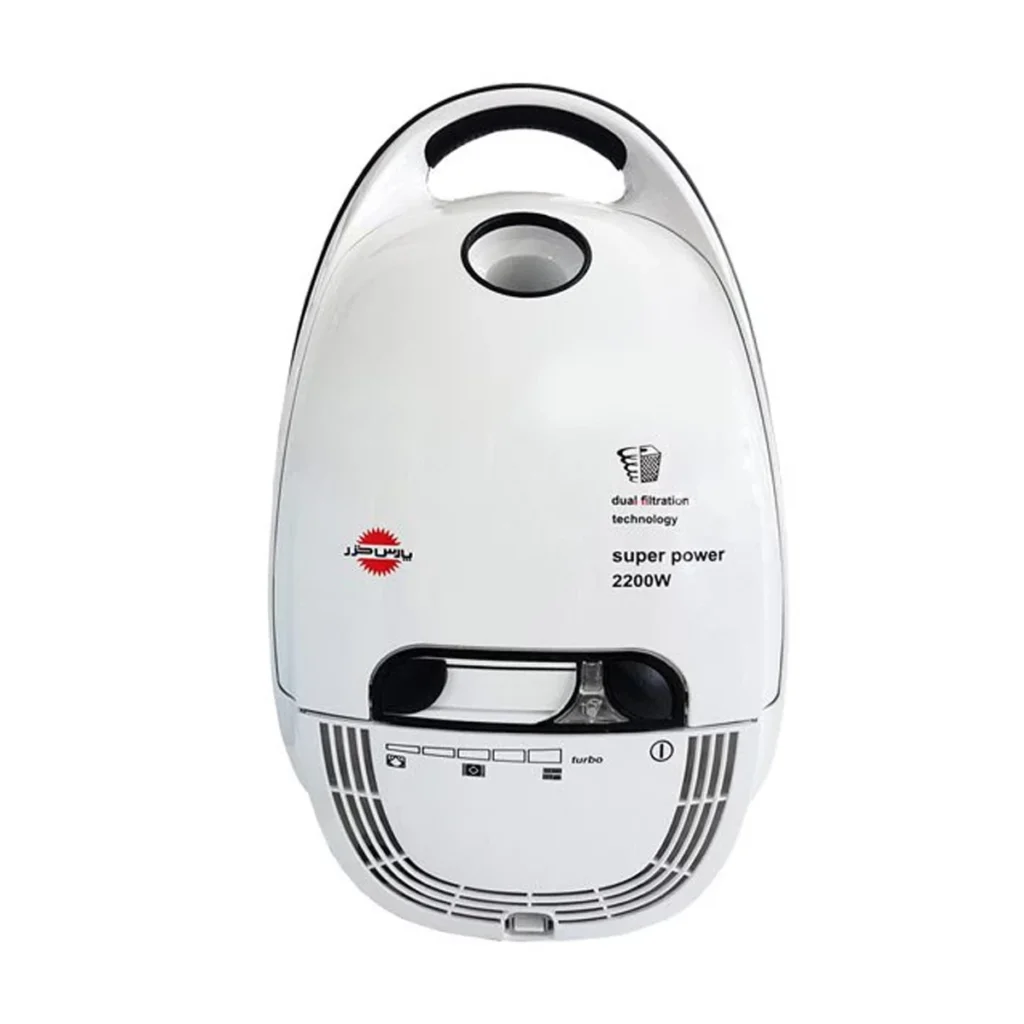 جاروبرقی کیسه‌دار پارس خزر مدل VC-2200W-رنگ سفید
