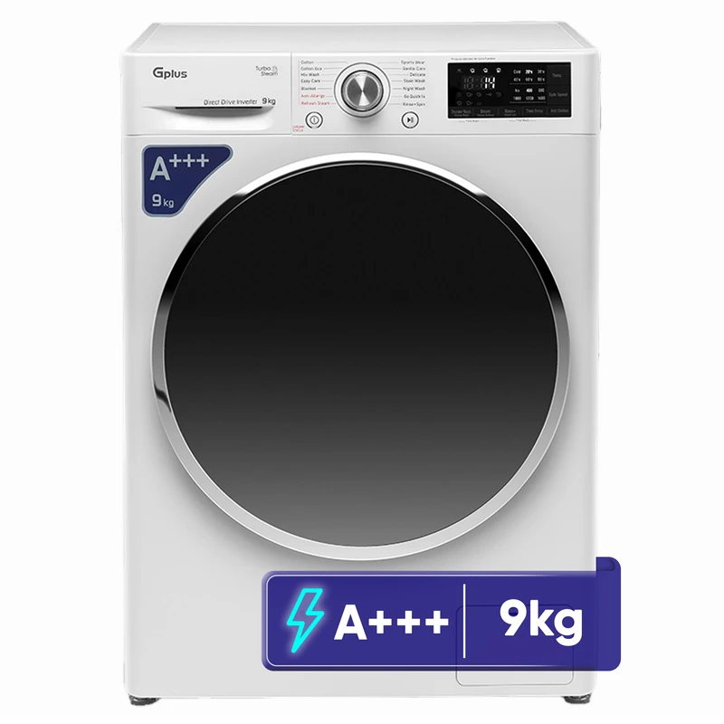 ماشین لباسشویی 9 کیلویی جی پلاس GWM-R99 رنگ سفید