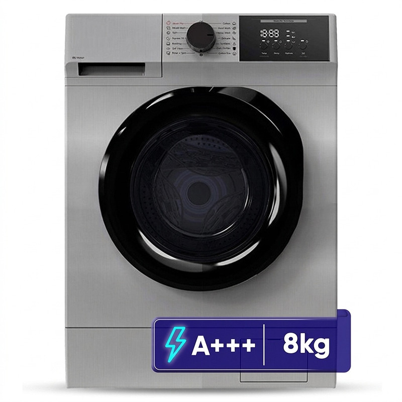 ماشین لباسشویی 8 کیلویی اسنوا SWM-C81 رنگ سیلور