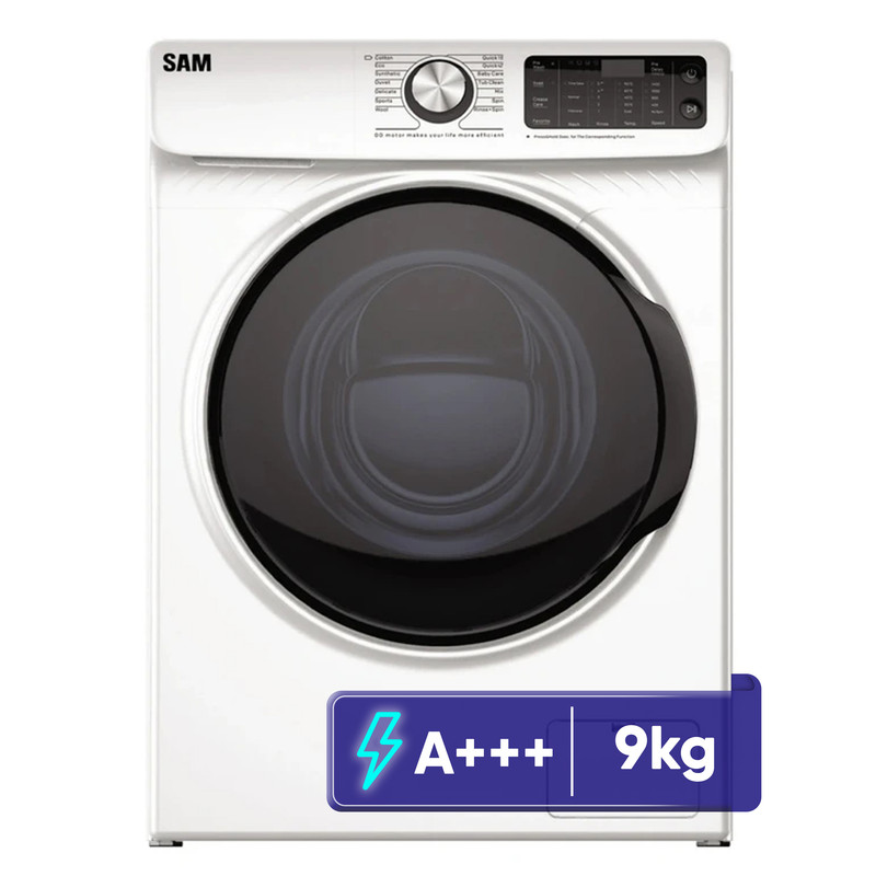 ماشین لباسشویی 9 کیلویی سام مدل DD-P1480رنگ سفید