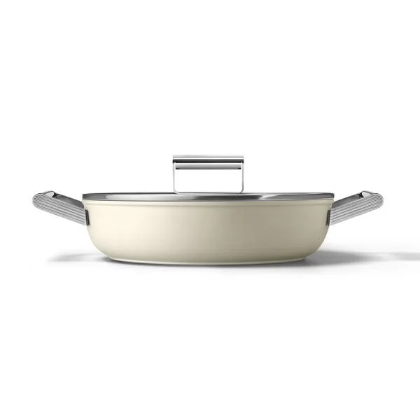 ماهیتابه اسمگ رنگ کرم مدل CKFD2811 سایز 28 سانتی متر
