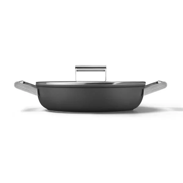 ماهیتابه اسمگ رنگ مشکی مدل CKFD2811 سایز 28 سانتی متر