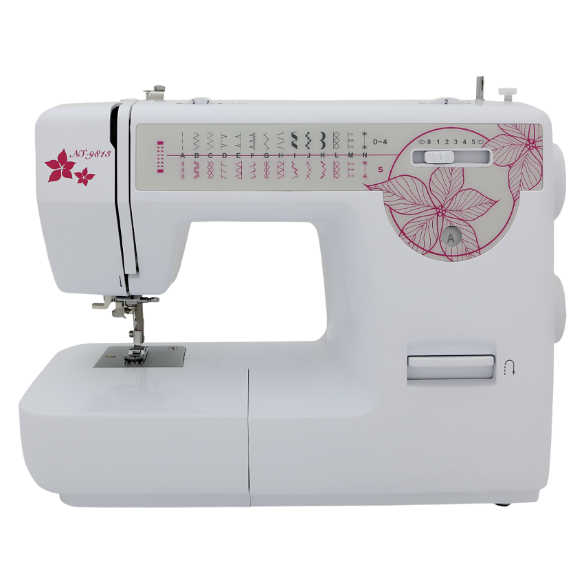 چرخ خیاطی ناسا الکتریک مدل NS-9813 رنگ سفید طرح دار